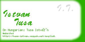 istvan tusa business card